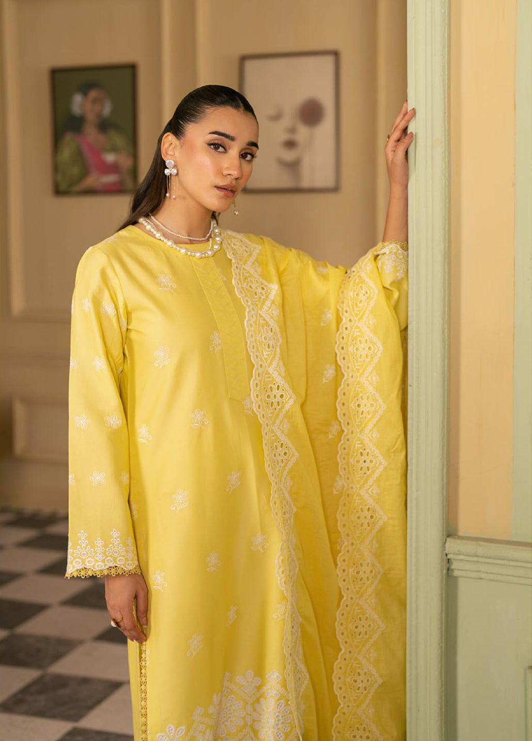 Raha by Rajbari Unstitched Premium Chikankai Embroidered Lawn 3 Piece Suit RB26UCRL D-2 - Summer Collection