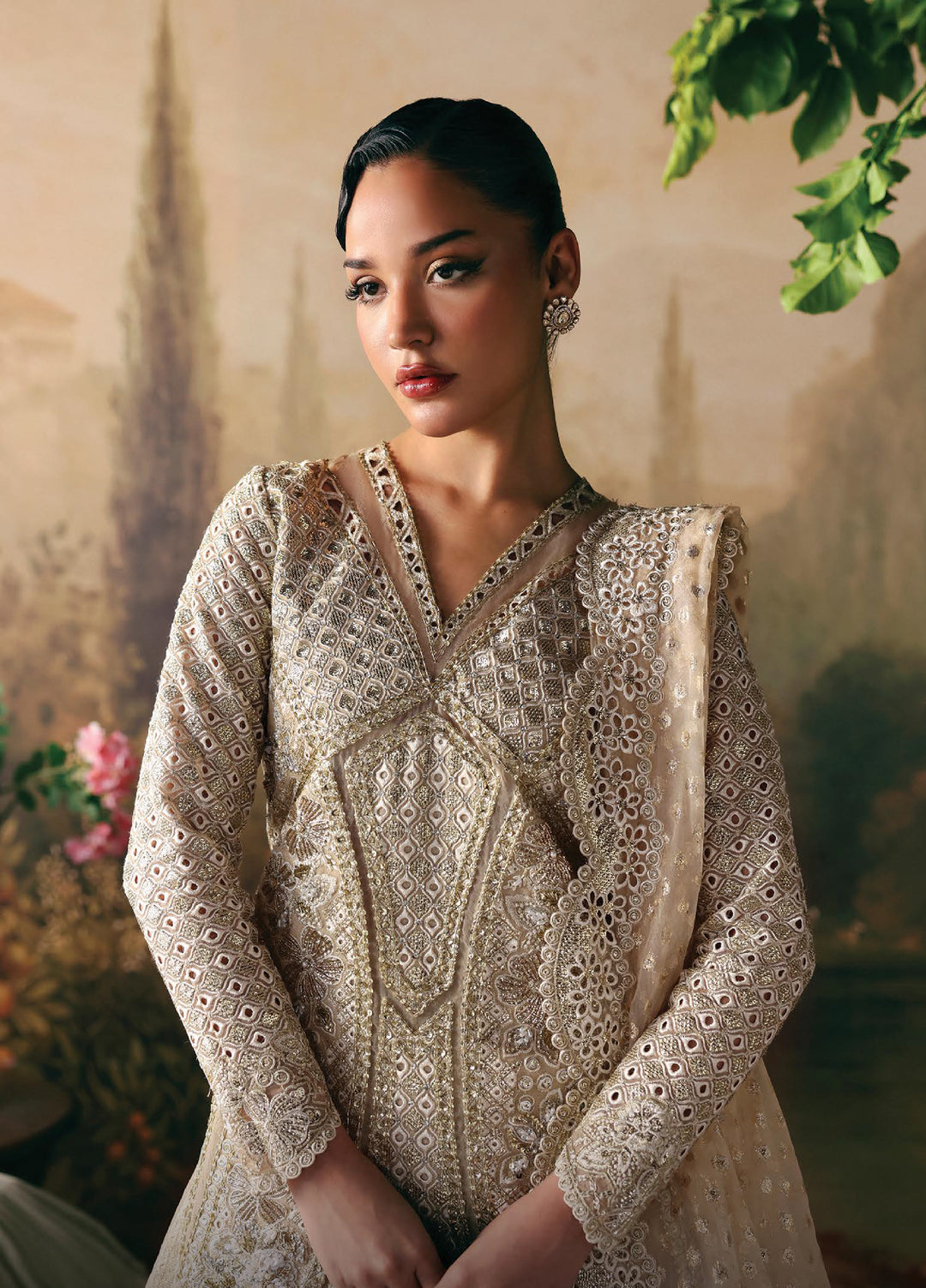 La Fuchsia by Afrozeh Unstitched Hand work Organza 3 Piece Suit AF26ULF Emperor FWU-0076 - Festive Collection