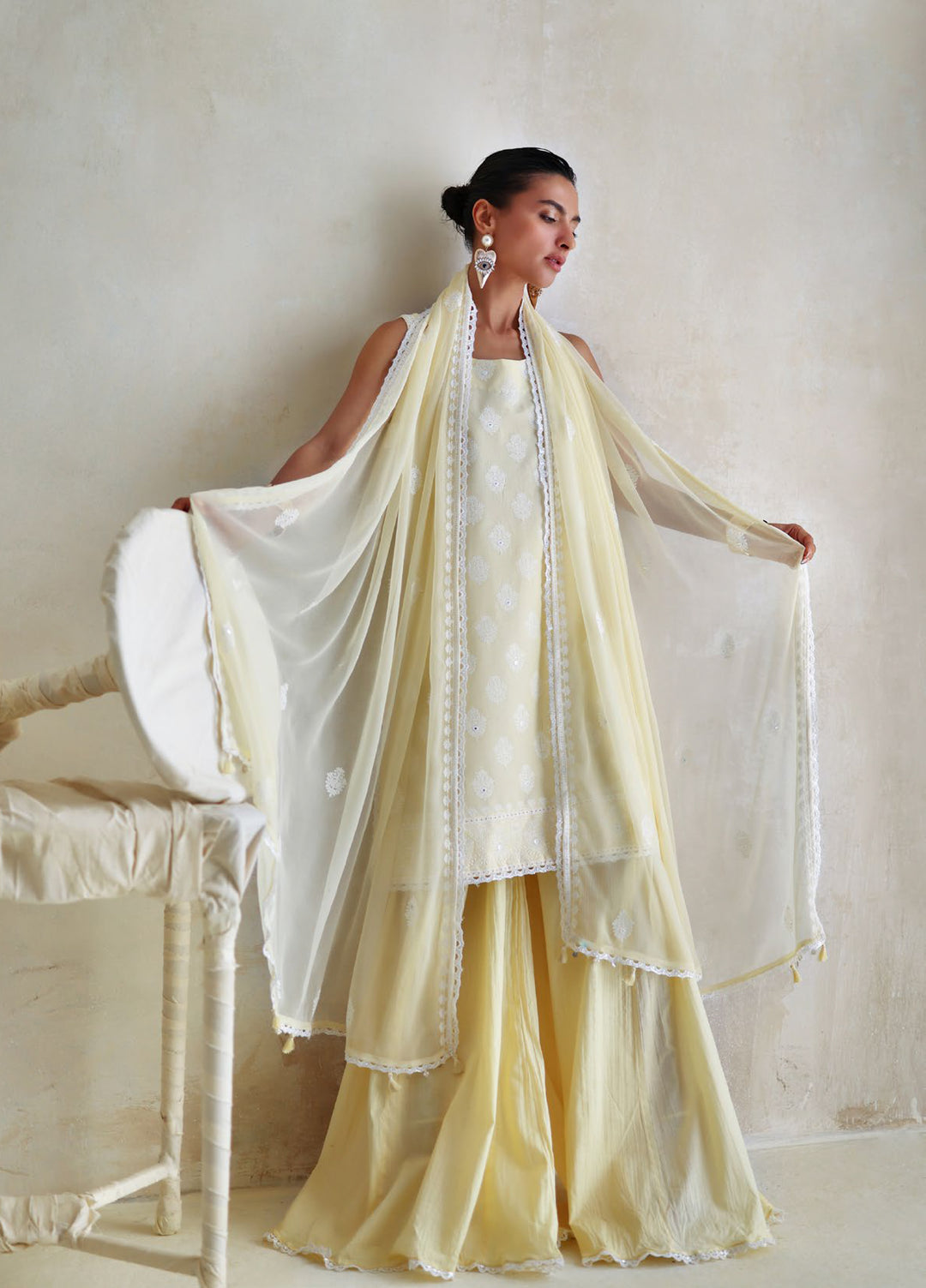 The Luxe by Gul Ahmed Unstitched Embroidered Lawn 3 Piece Suit GA26ULL Golden Petals PM 62081 - Casual Collection