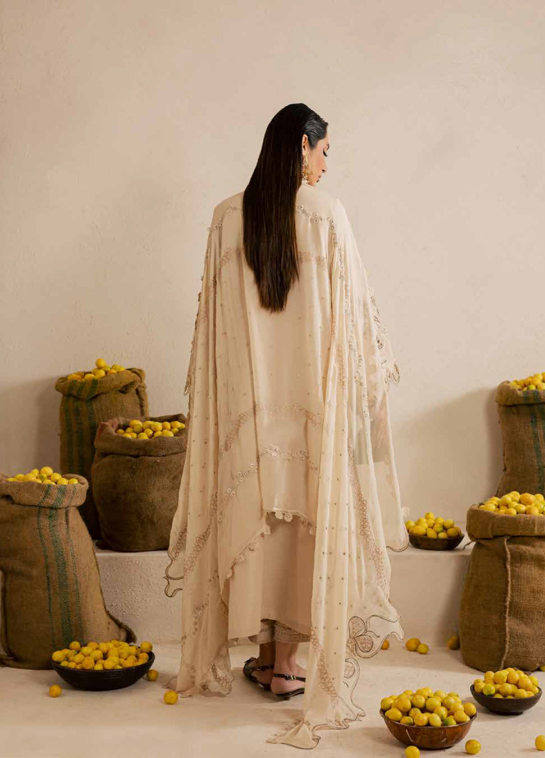 Nureh Exclusive Unstitched Lawn Karandi Embroidered 3 Piece Suit NU26UE NE-218 - Spring Collection