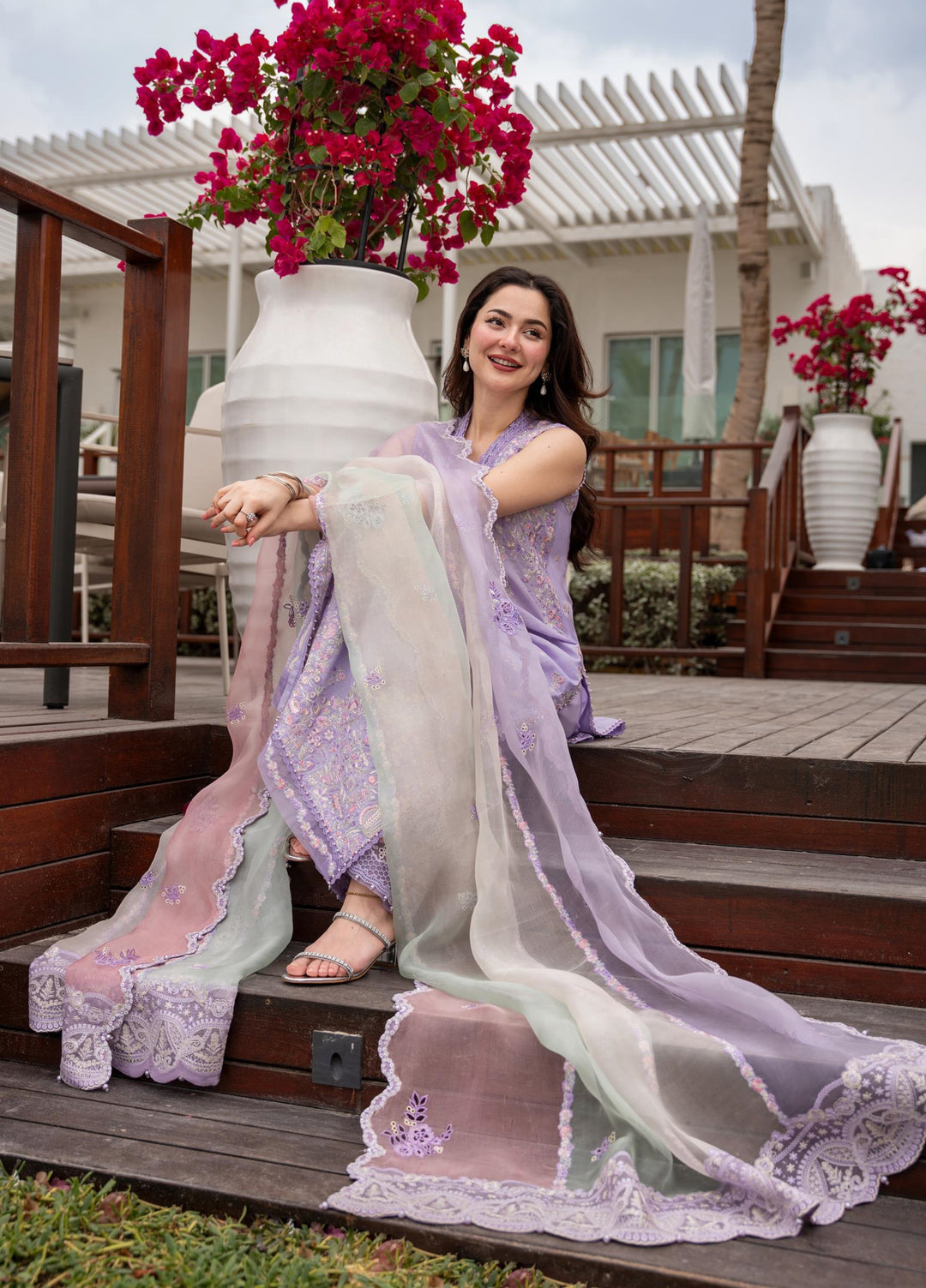 AYA by Faiza Saqlain Unstitched Embroidered Luxury Lawn 3 Piece Suit FS26UAL SUELA - Festive Collection