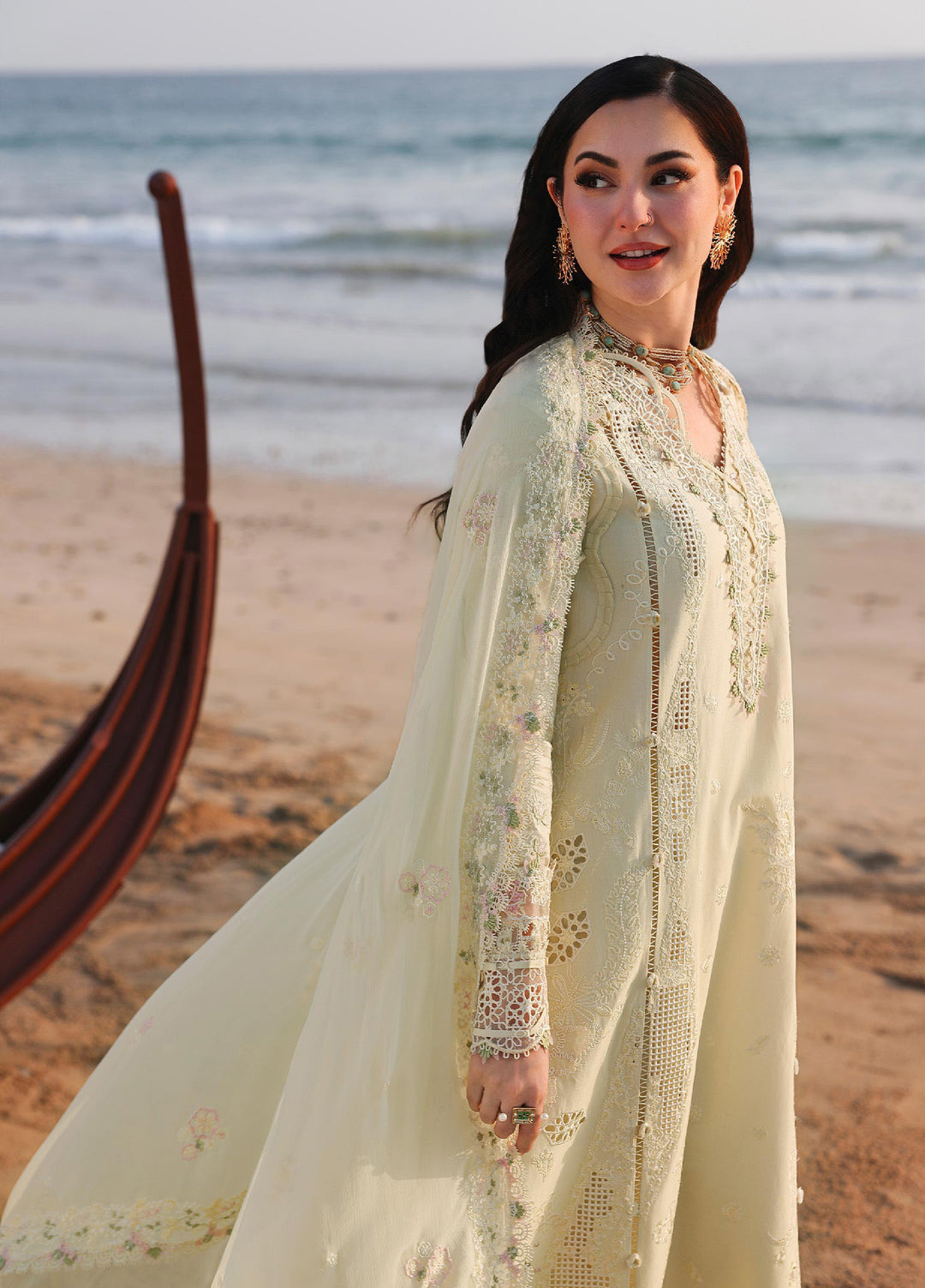 Sahil by Qalamkar Unstitched Embroidered Luxury Lawn 3 Pcs Suit QLK26US SA-03 Safa - Summer