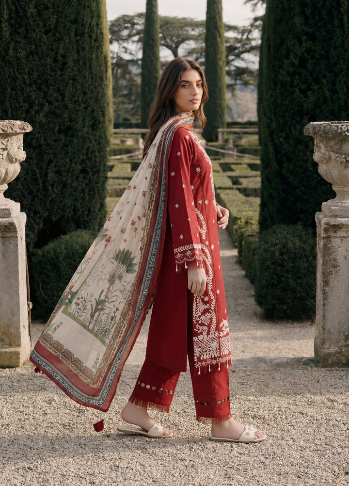 Zellbury Unstitched Embroidered Cotton 3 Piece Suit ZB26UCC WUC26E34062 - Casual Collection