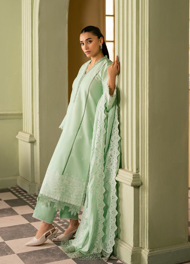 Raha by Rajbari Unstitched Premium Chikankai Embroidered Lawn 3 Piece Suit RB26UCRL D-5 - Summer Collection