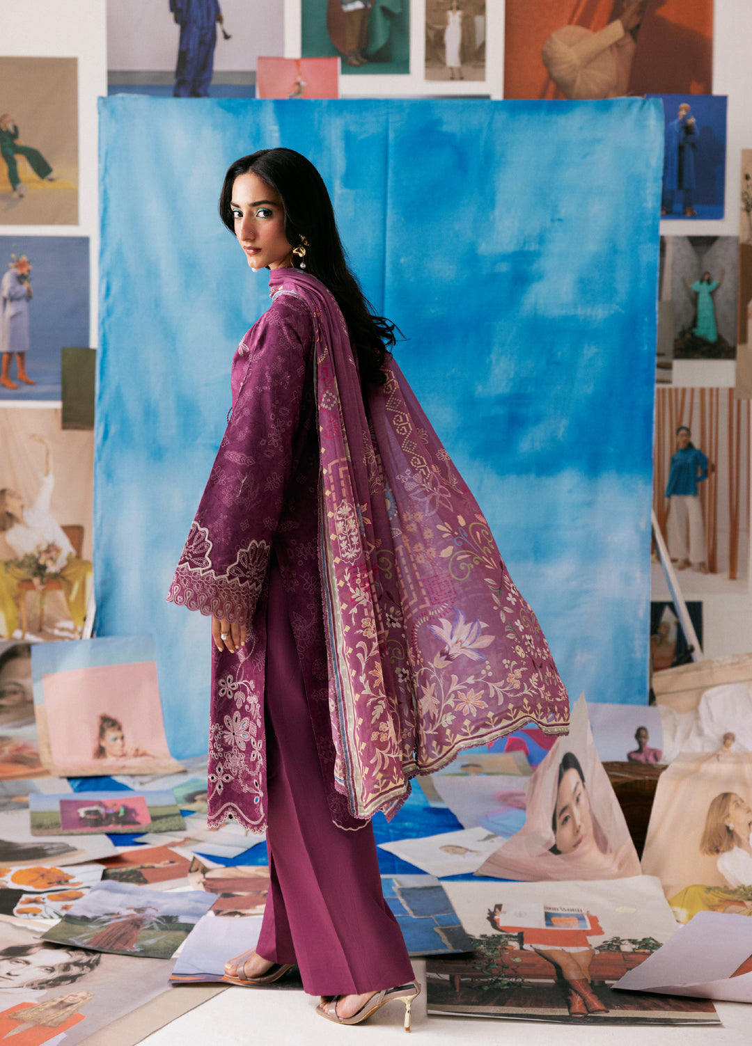 Zync by Florent Unstitched Embroidered Printkari Lawn 3 Piece Suit FL26UZP FZ-6A - Summer Collection