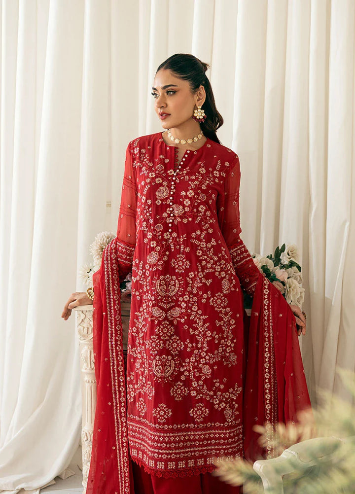 Signature by Salitex Embroidered Chiffon Suits Unstitched 3 Piece SUNS7CH027UT - Summer Collection
