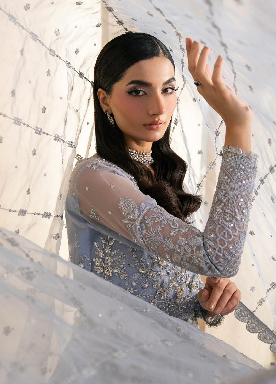 Azira by Gulaal Unstitched Luxury Embroidered Organza 3 peice GL25AF LFU-02 Zahira - Formals Collection
