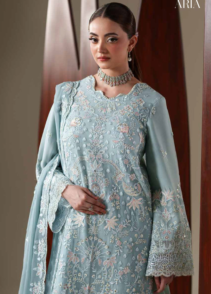 Nouvelle by Emaan Adeel Unstitched Embroidered Chiffon 3 Piece Suit EA26UNC Aria - Festive Collection