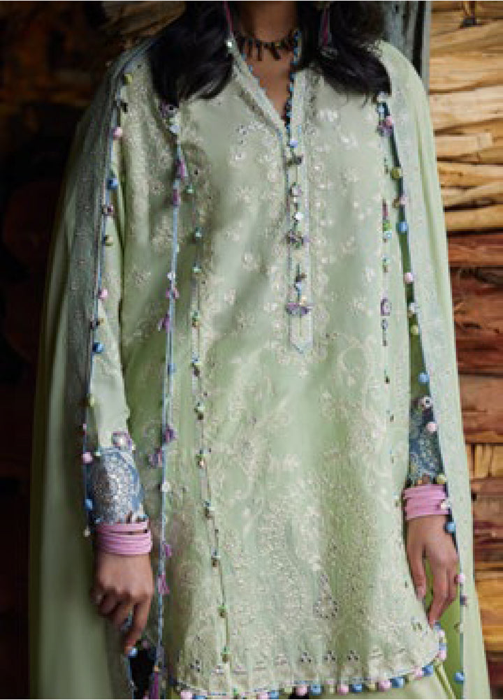 Meili by Zaha Unstitched Embroidered Lawn 3 Piece Suit ZK26UML ZL26-02A - Festive Collection