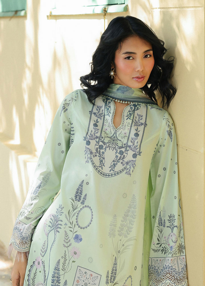 Q Prints by Qalamkar Unstitched Lawn Printed 3 Piece Suit QLK26QP Asha - Summer Collection