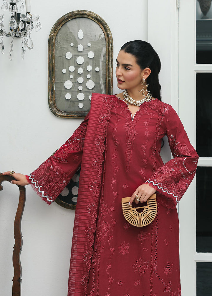 Q Line by Qalamkar Unstitched Chikankari Embroidered Lawn 3 Piece Suit QLK26UQL RP-16 QISTAH - Summer Collection