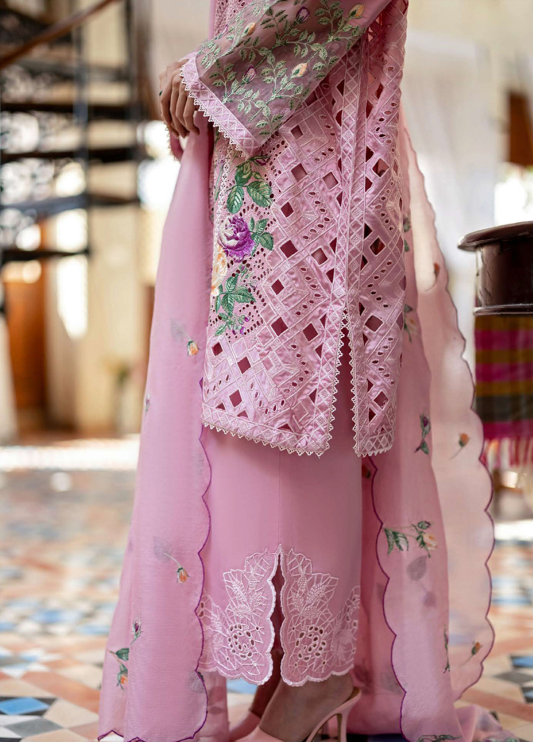 Astoria by Mushq Unstitched Embroidered Lawn 3 Piece Suit MQ26UAL 308-Arabil - Festive Collection