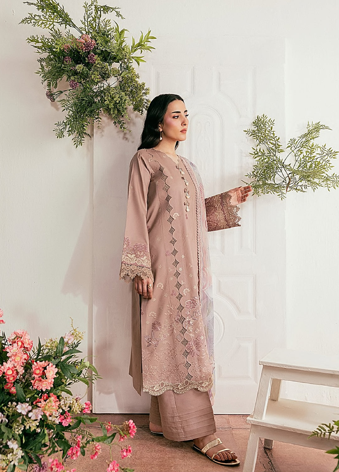 Zync by Florent Unstitched Embroidered Lawn 3 Piece Suit FL26ULZ FZ-8B - Summer Collection