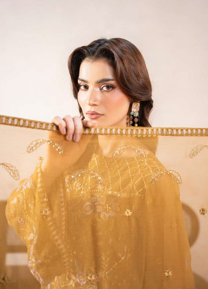Anaya Noor by Zebtan Unstitched Embroidered Chiffon 3 Piece Suit ZB26UAN AN-02 - Festive Collection