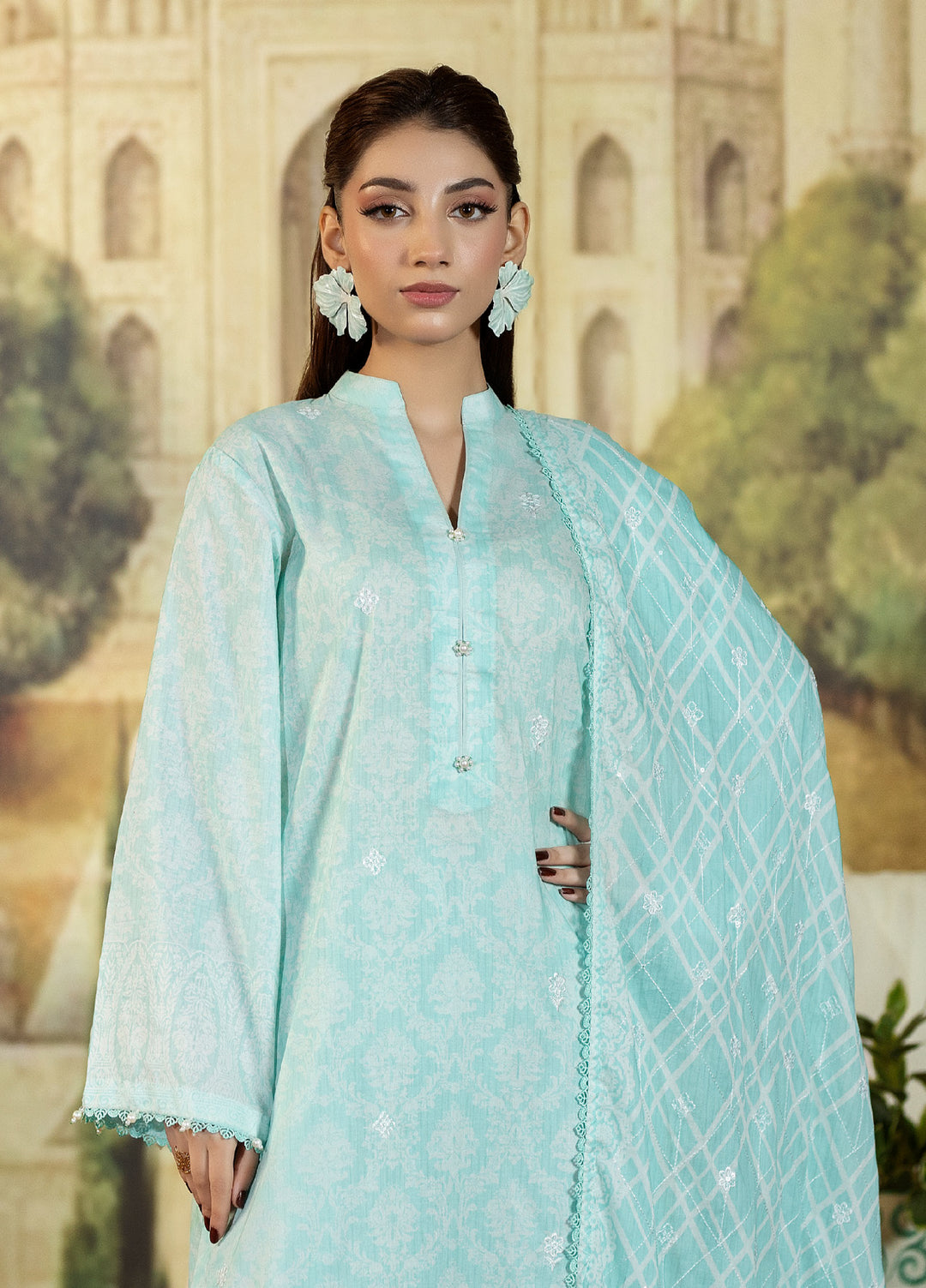 Regalia Textile Unstitched Embroidered Lawn 3 Piece Suit RG26EUS D-1 - Summer Collection