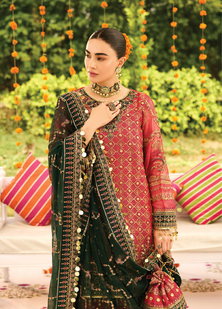 Shehnai by Alizeh Fashion Unstitched Embroidered Zari Net Suits 3 Piece AFB25SF Ghoomar - Festive Collection