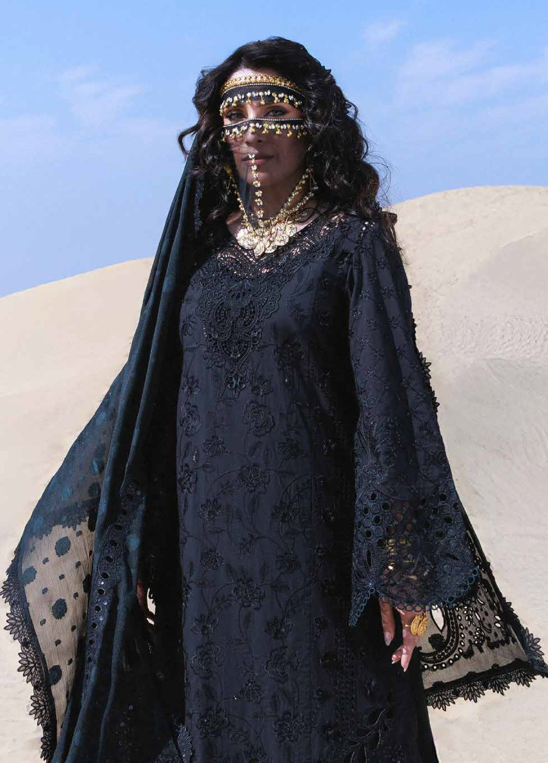 Aman by Nureh Unstitched Embroidered Luxury Lawn 3 Piece Suit NU26UA NE-233 - Festive Collection