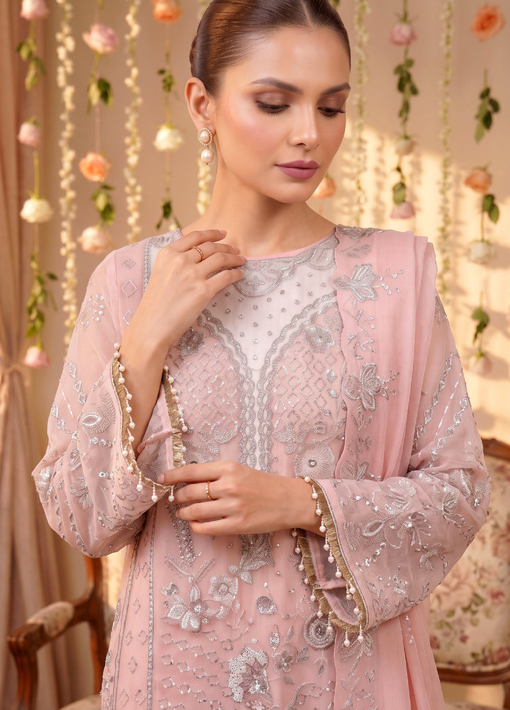 Anaya Noor by Zebtan Unstitched Embroidered Chiffon 3 Piece Suit ZB26UAC AN 08 - Festive Collection