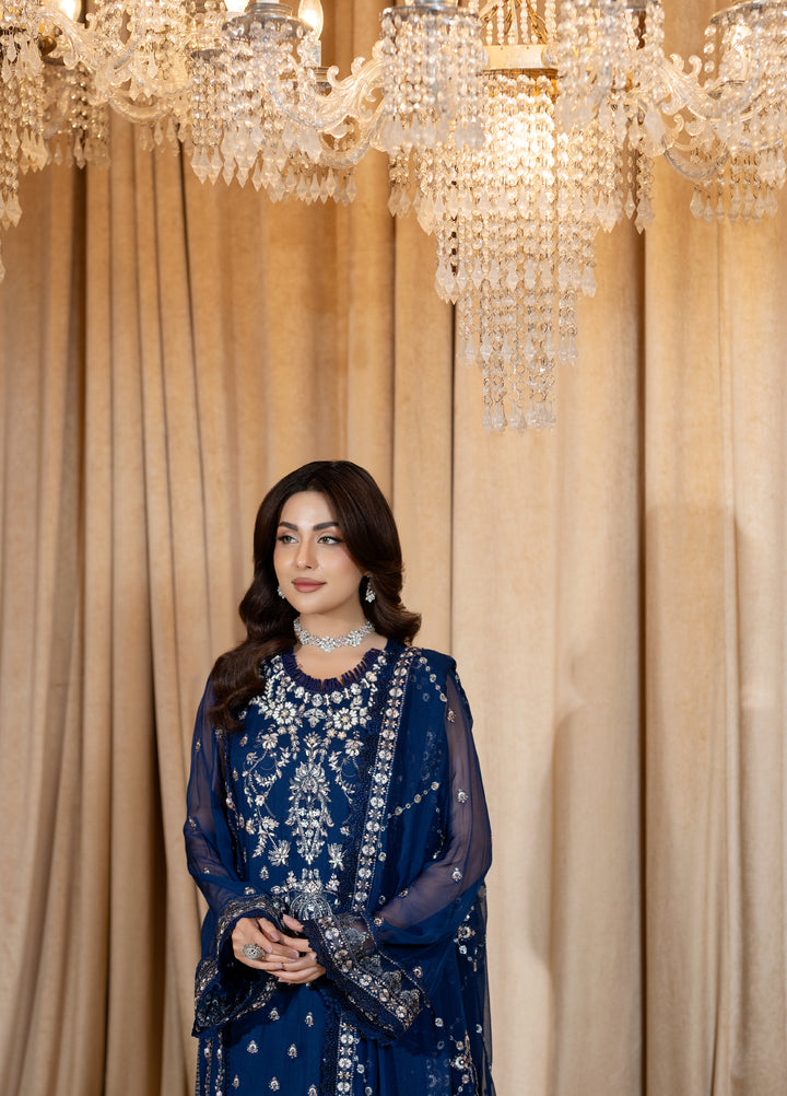 Maah-e-Noor Raum by Sarb Unstitched Embroidered Bamber Chiffon 3 Piece Suit RS26UMN MWF-04 - Wedding Collection