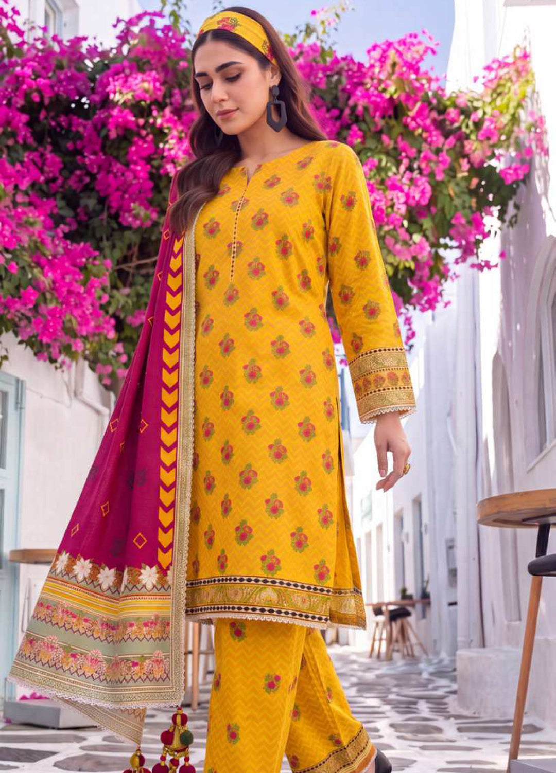 Coco Cords by Al Zohaib Unstitched Printed Lawn 3 Piece Suit AZ26UCL-8 - Casual Collection