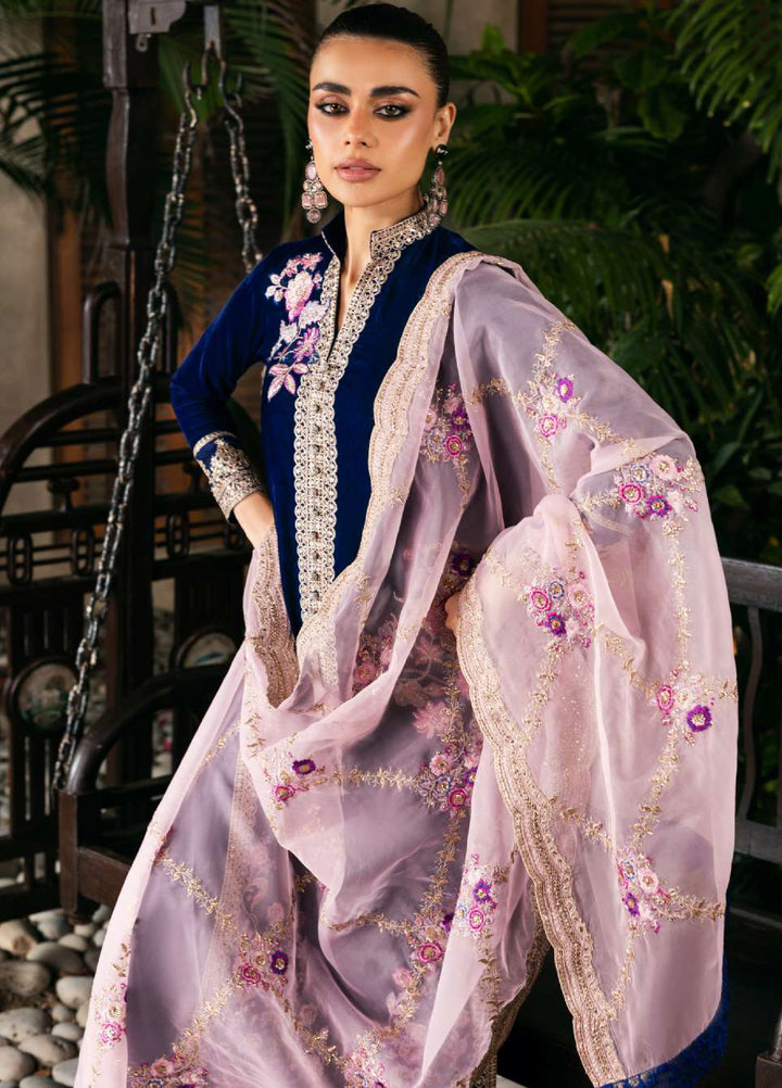 Zainab Chottani Unstitched Velvet Embroidered 3 Piece ZC25UV Meher - Festive Collection