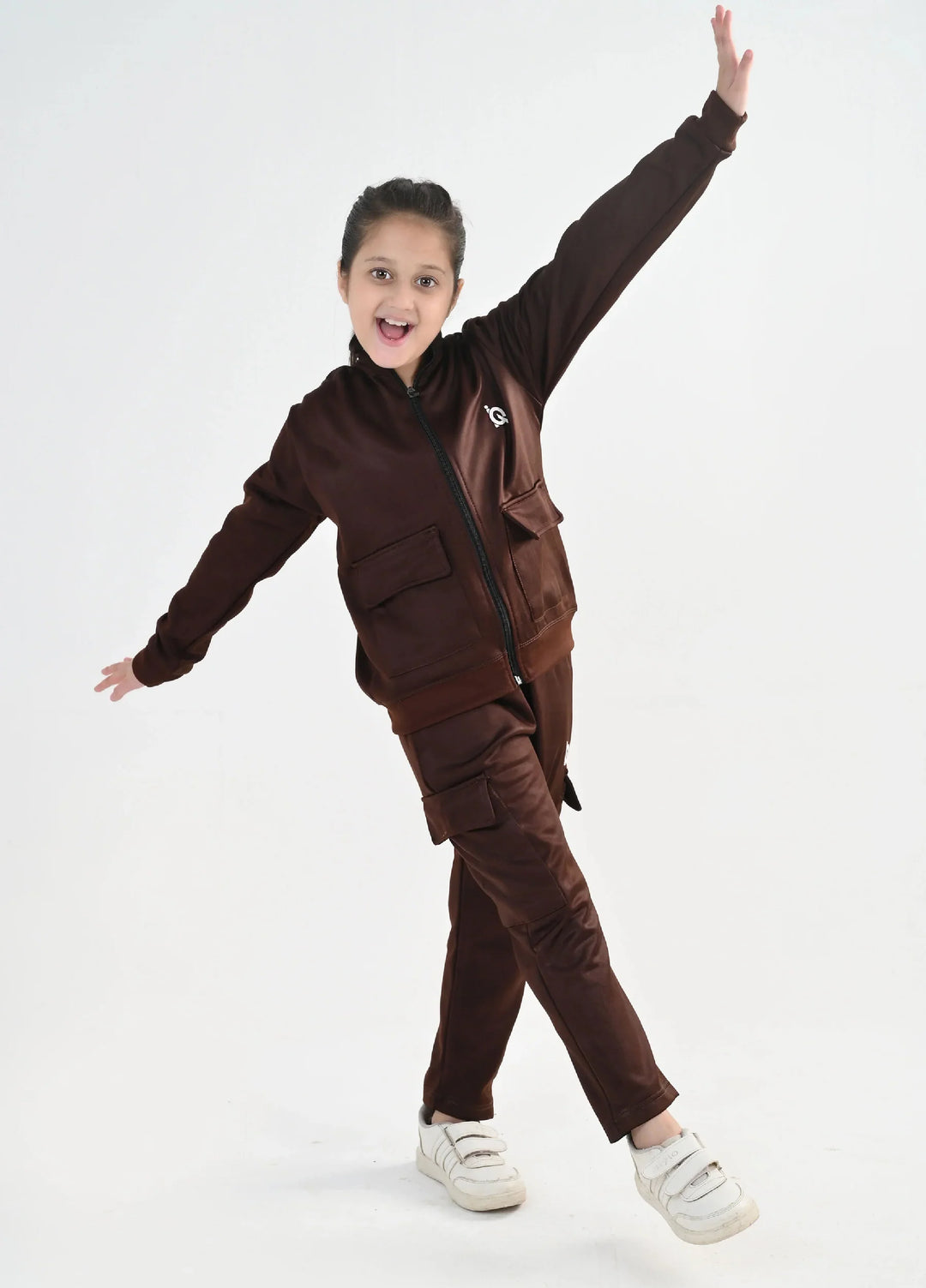 IQ Exclusive Kids Track Suit Fleece 2 PieceCocoa Cargo Charm Tracksuit-Unisex Kids - Winter Collection