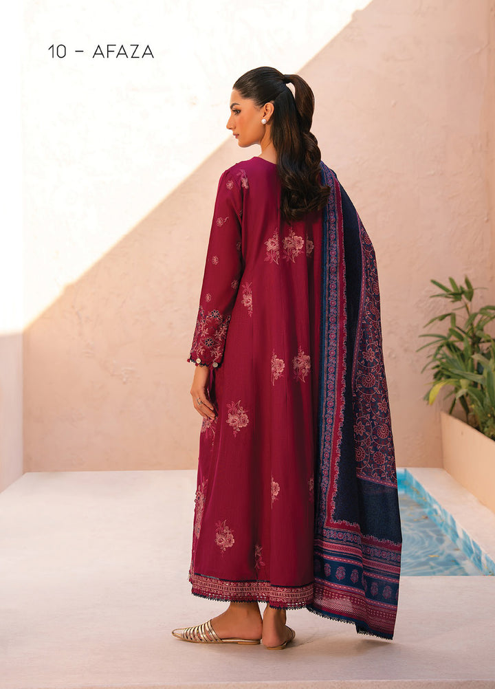 Rang e Khizaan by Xenia Unstitched Khaddar Embroidered Suits 3 Piece XE25SW D-10 AFAZA - Winter Collection