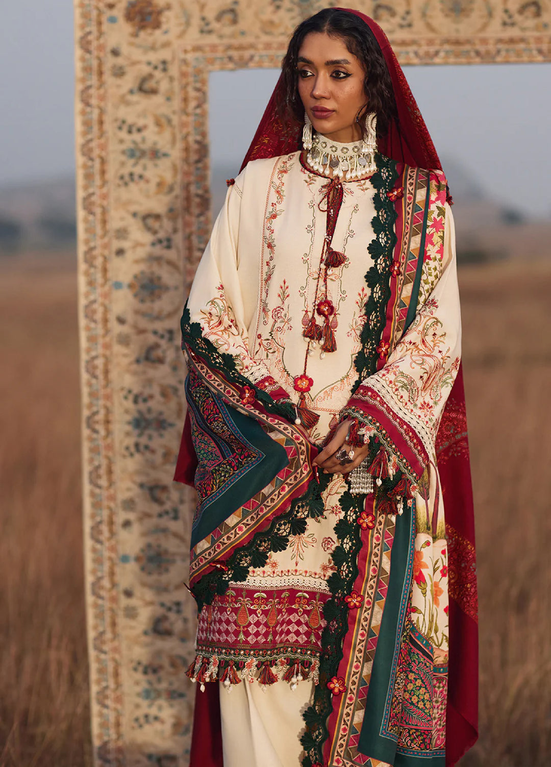 Saira Rizwan Unstitched Karandi Embroidered Suits 3 Piece SR25UW D-05 Irem - Winter Collection