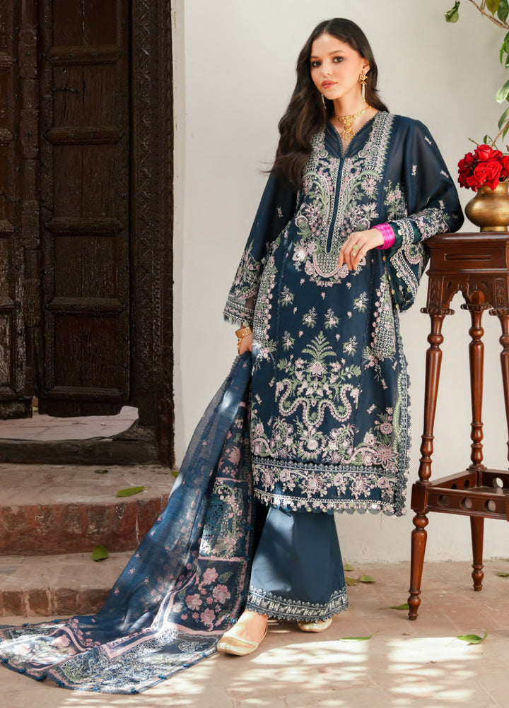 Ek Fasana by Kahf Premium Unstitched Embroidered Luxury Lawn 3 Piece Suit KHF26UFL KLB-1A MALKA - Festive Collection