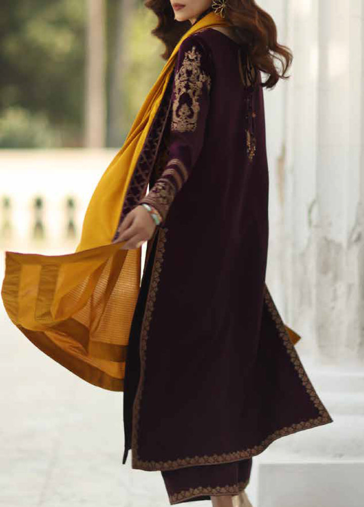 Charizma Signature Unstitched Embroidered Peach Leather 3 Piece CRZ25SP CSW5-09 - Winter Collection