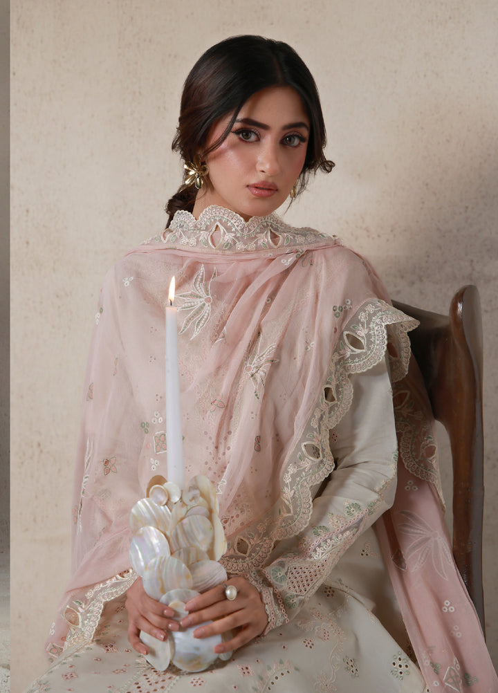 Saagar by Aabyaan Unstitched Embroidered Luxury Lawn 3 Piece Suit ABY26USL AL-6 Nairah - Festive Collection