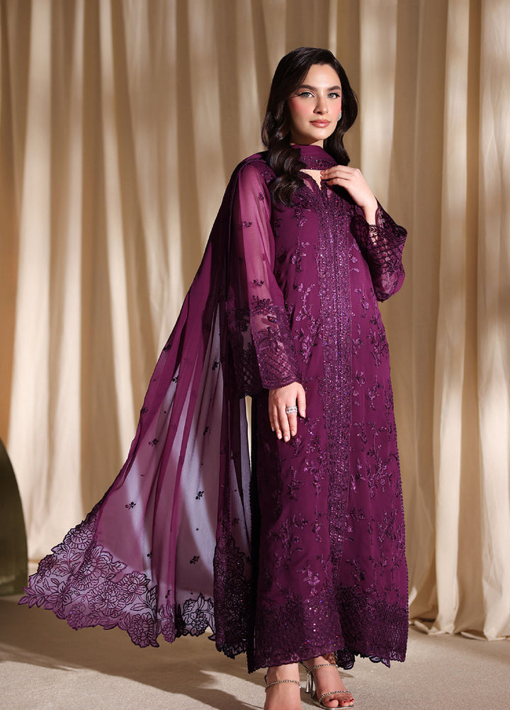 Azure Unstitched Embroidered Chiffon 3 Piece Suit AZ26ULC Garnelle - Festive Collection