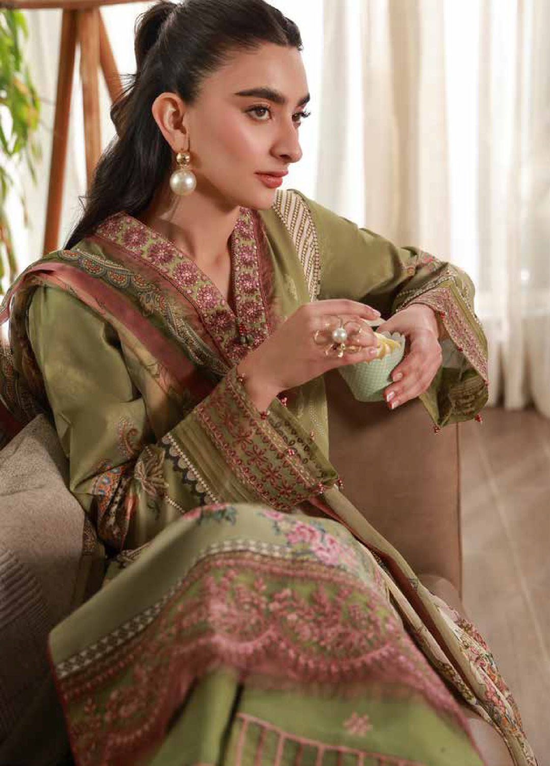 Delia by Gulaal Unstitched Embroidered Lawn 3 Piece Suit GL26UD D-12 Alma - Summer Collection
