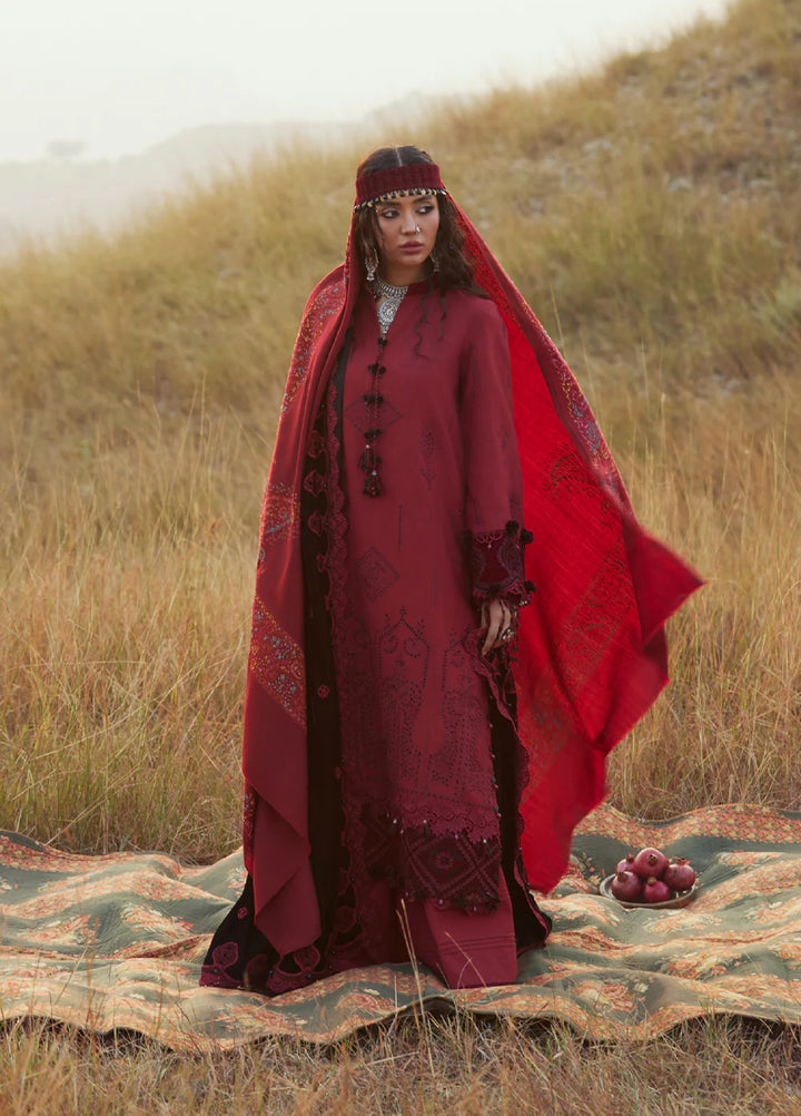 Saira Rizwan Unstitched Khaddar Embroidered Suits 3 Piece SR25UW D-04 Nazneen - Winter Collection