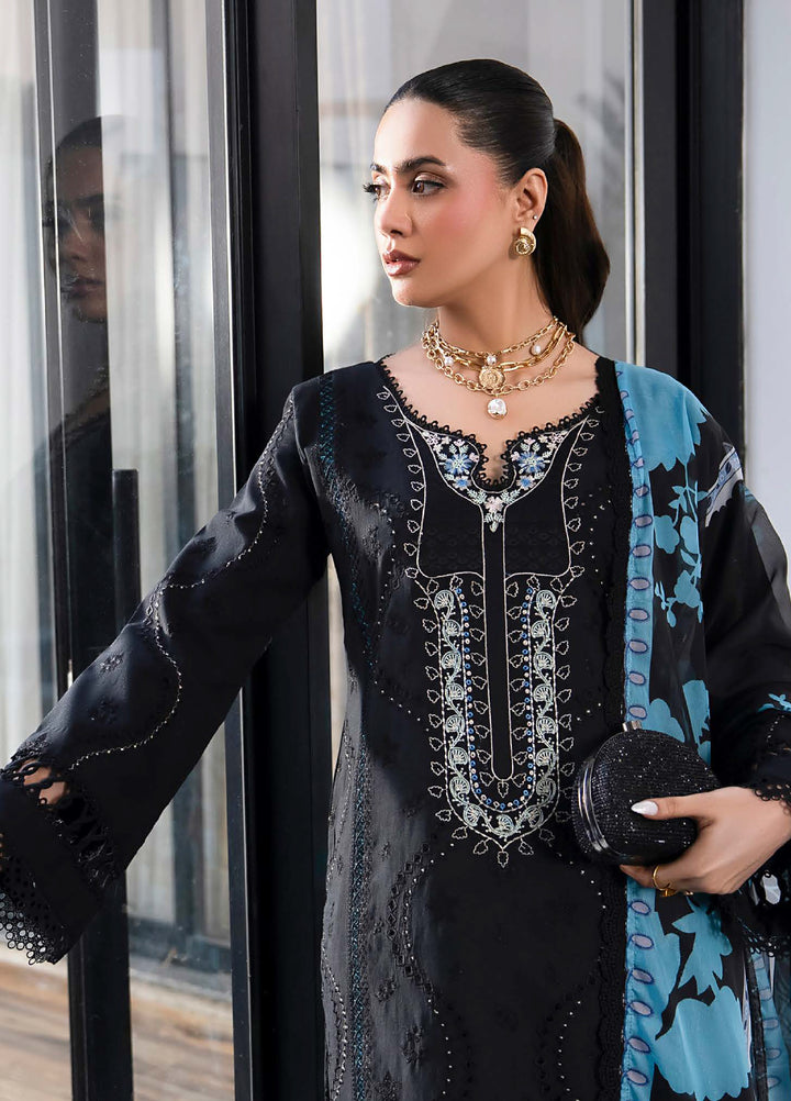 Aylin Unstitched Embroidered Luxury Lawn 3 Piece Suit AYL26UL D6 Moonlit Petal - Summer Collection