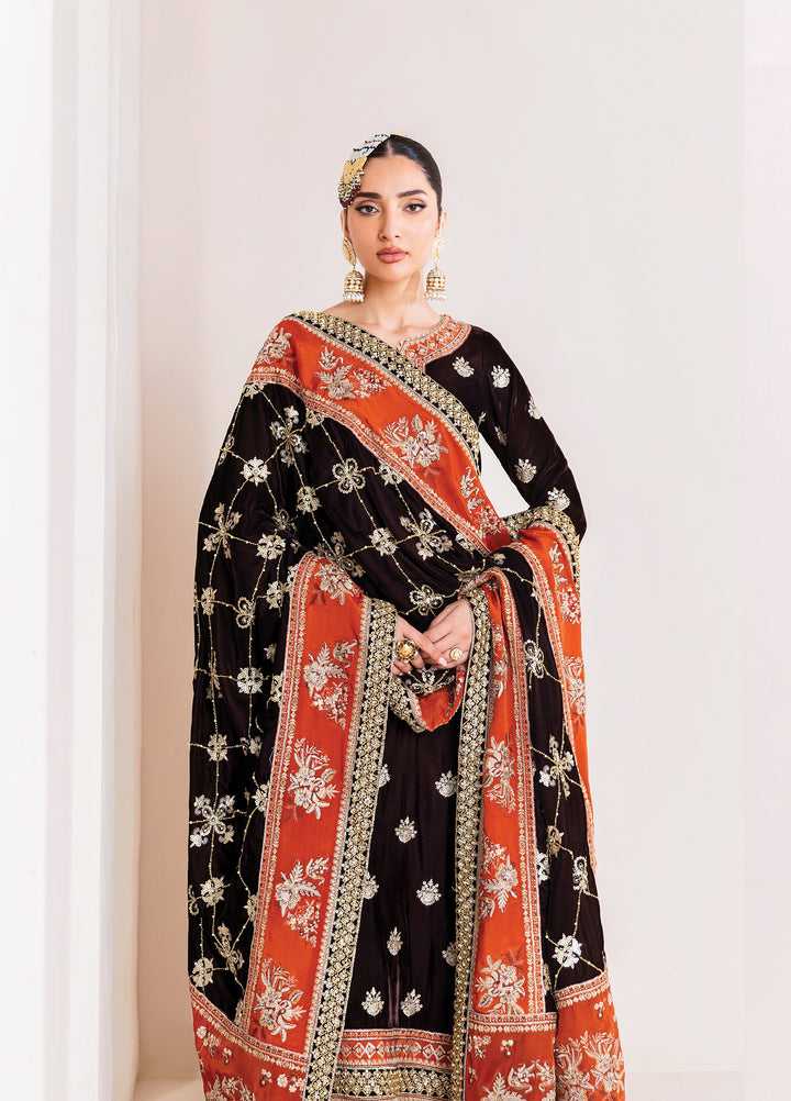 Makhmal by Alizeh Fashion Unstitched Luxury Velvet Embroidered 3 Piece Suits AFB25MV AF-VLT-2224-SABAAT - Festive Collection