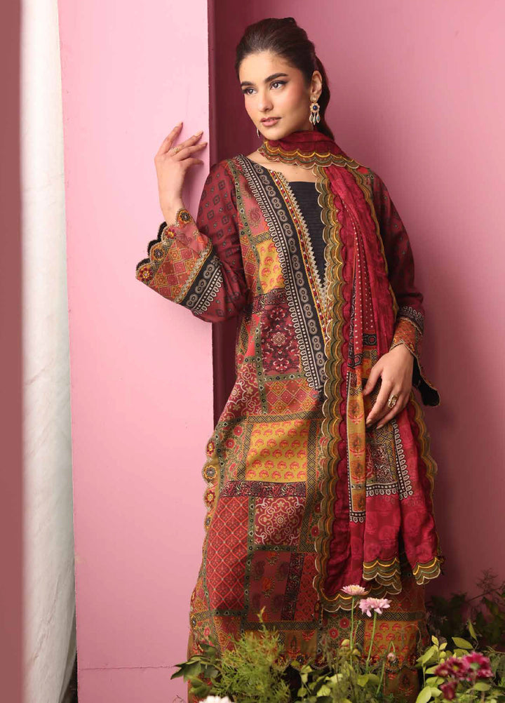 Combination by Charizma Unstitched Embroidered Lawn 3 Piece Suit CHR26UCL CC6-16 - Summer Collection