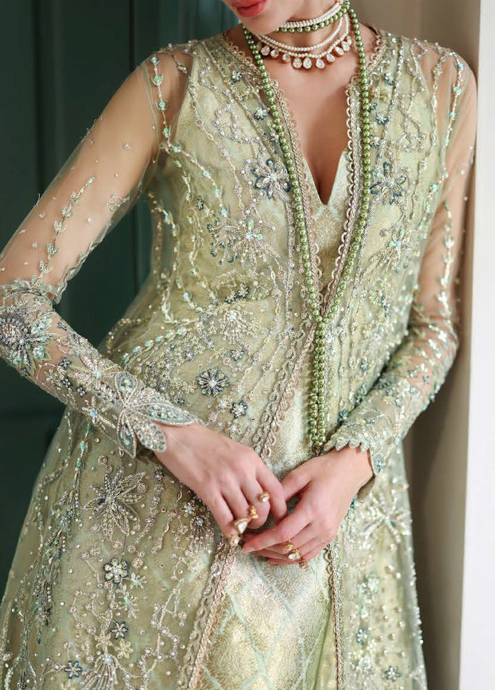 The Muse by Mushq Unstitched Net Embroidered Suits 3 Piece MU26TM Lenora - Wedding Collection