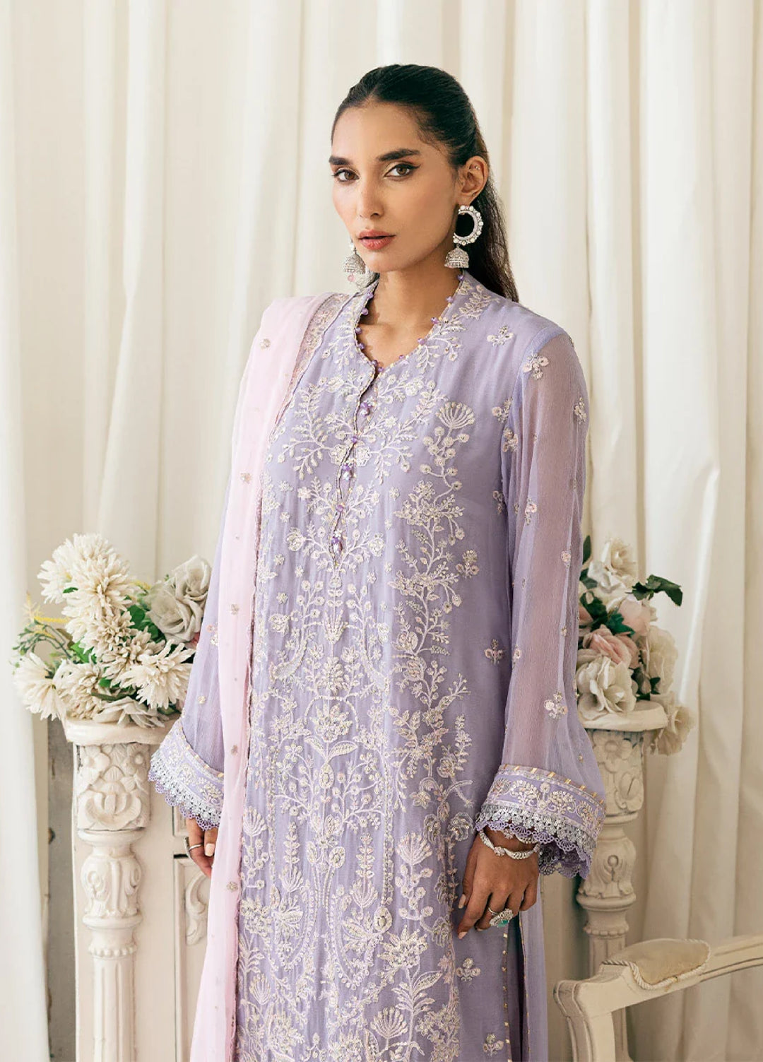 Signature by Salitex Embroidered Chiffon Suits Unstitched 3 Piece SUNS7CH033UT - Summer Collection