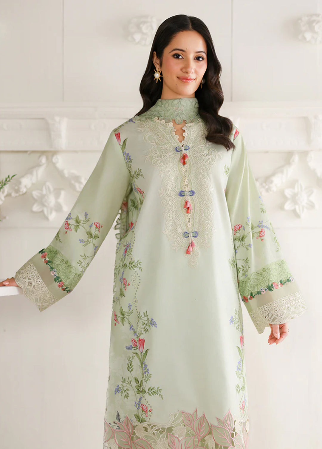 Sunlit Tales by Roheenaz Unstitched Embroidered Lawn 3 Piece Suit RN26ULS Meadow Glow RUNSS260705 - Lawn Collection