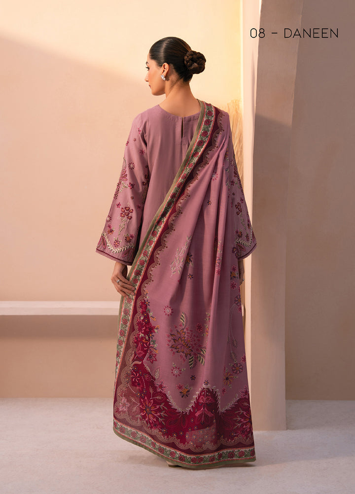 Xenia Unstitched Slub Khaddar Unstitched Embroidered Suits 3 Piece XE25SK D-08 Daneen - Winter Collection