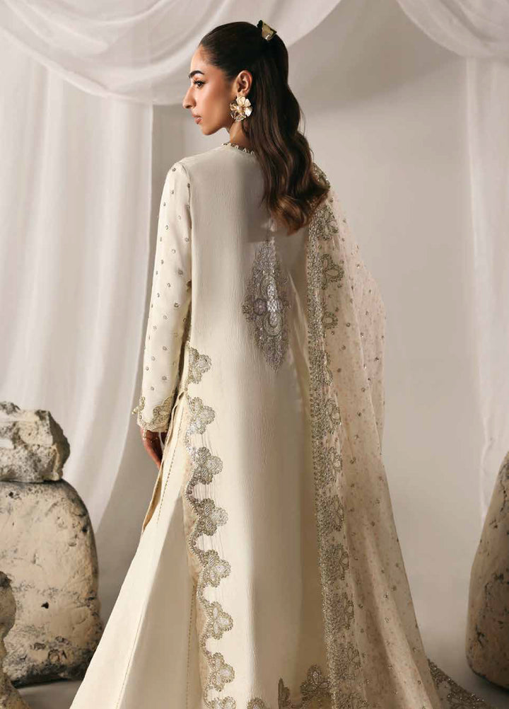 Serein Luxe by Emaan Adeel Unstitched Raw Silk Embroidered Suits 3 Piece EA25SL D-3 Misty Dawn - Festive Collection
