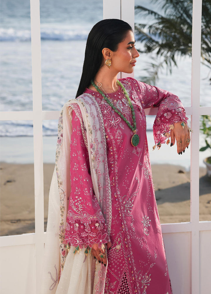 Sahil by Qalamkar Unstitched Embroidered Luxury Lawn 3 Pcs Suit QLK26US SA-13 Tara - Summer