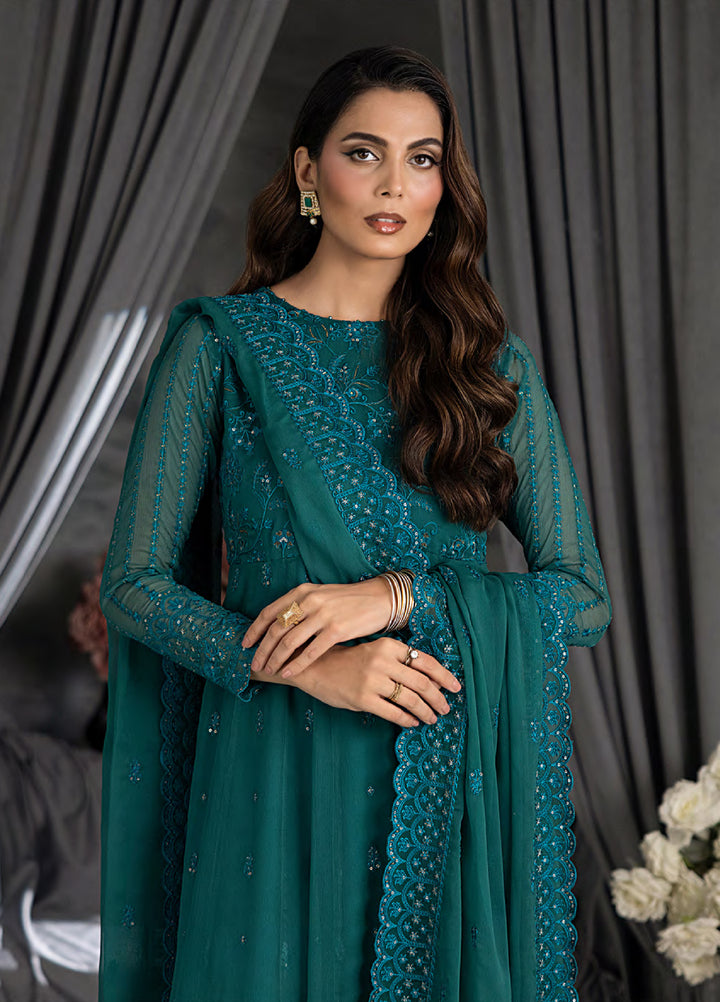 Elegance by Lakhany Unstitched Embroidered Chiffon Suits 4 Piece LSM25EC LG-IZ-0166 - Festive Collection