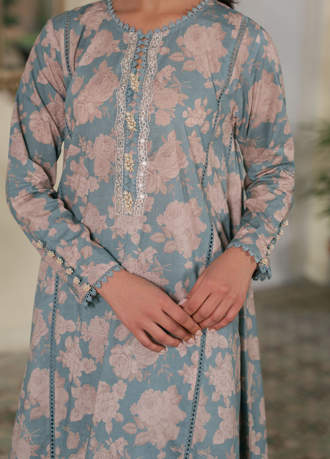 Mahiri by Cross Stitch Unstitched Embroidered Lawn 3 Piece Suit CS26UM D-9 DUSK BLOOM - Summer Collection