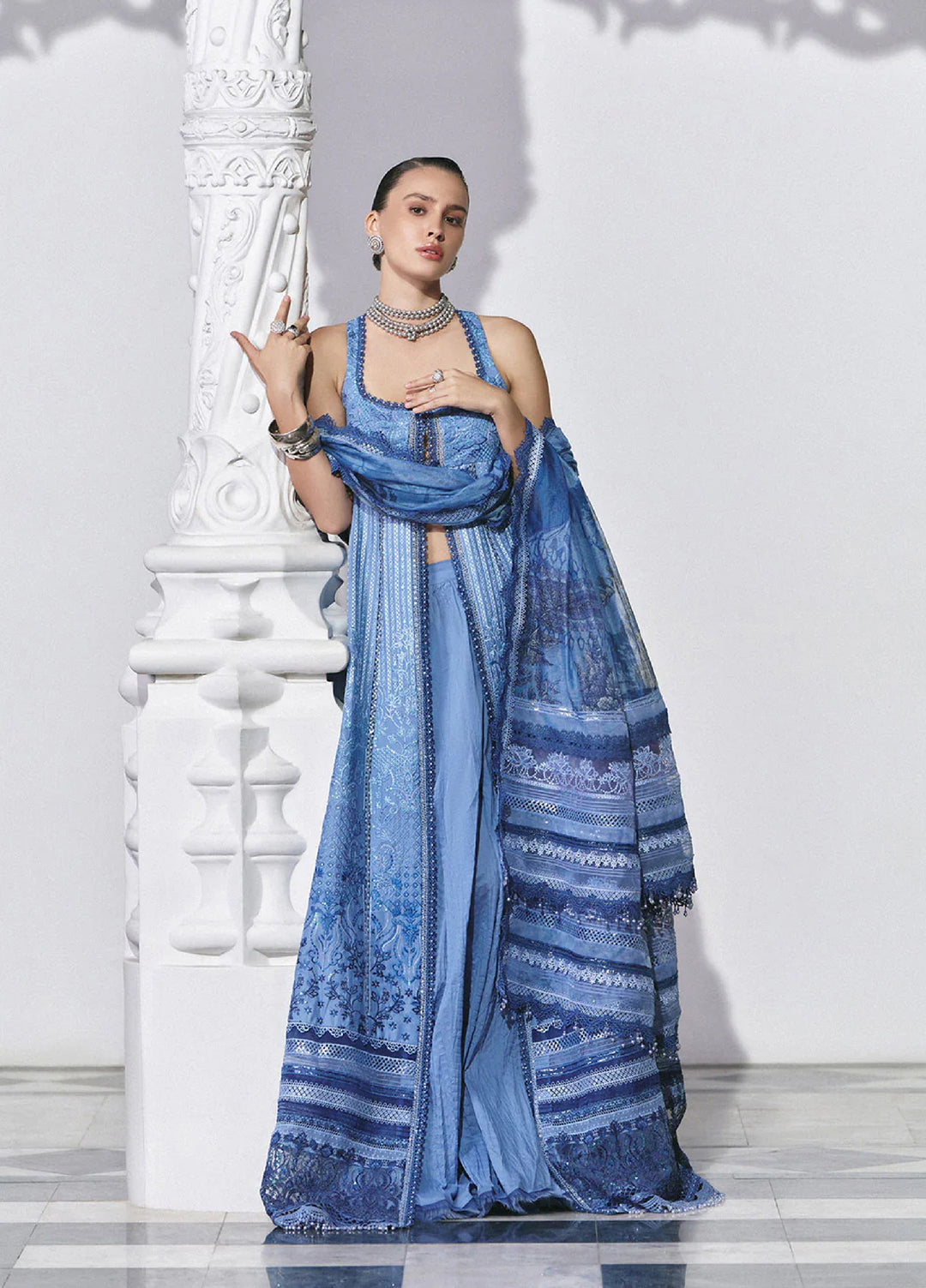 Sobia Nazir Unstitched Embroidered Luxury Lawn 3 Piece Suit SN26ULE D-06 B - Eid Collection