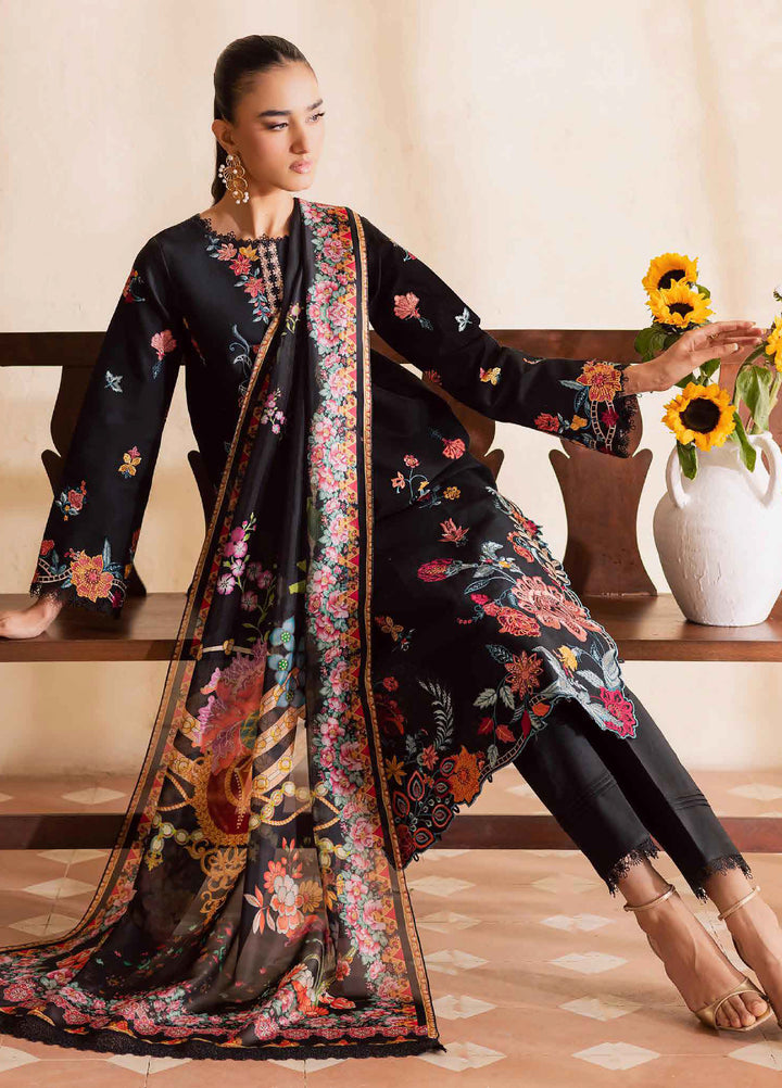 Selene by RajBari Unstitched Embroidered Lawn 3 Piece Suit RB26USL Sira - Festive Collection