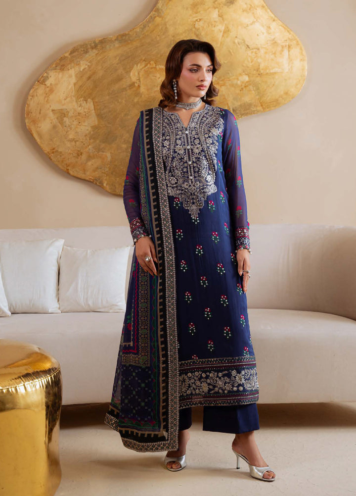 Amaya by Nureh Unstitched Luxury Chiffon Embroidered 3 Piece Suit NU26UA AM-32 - Festive Collection