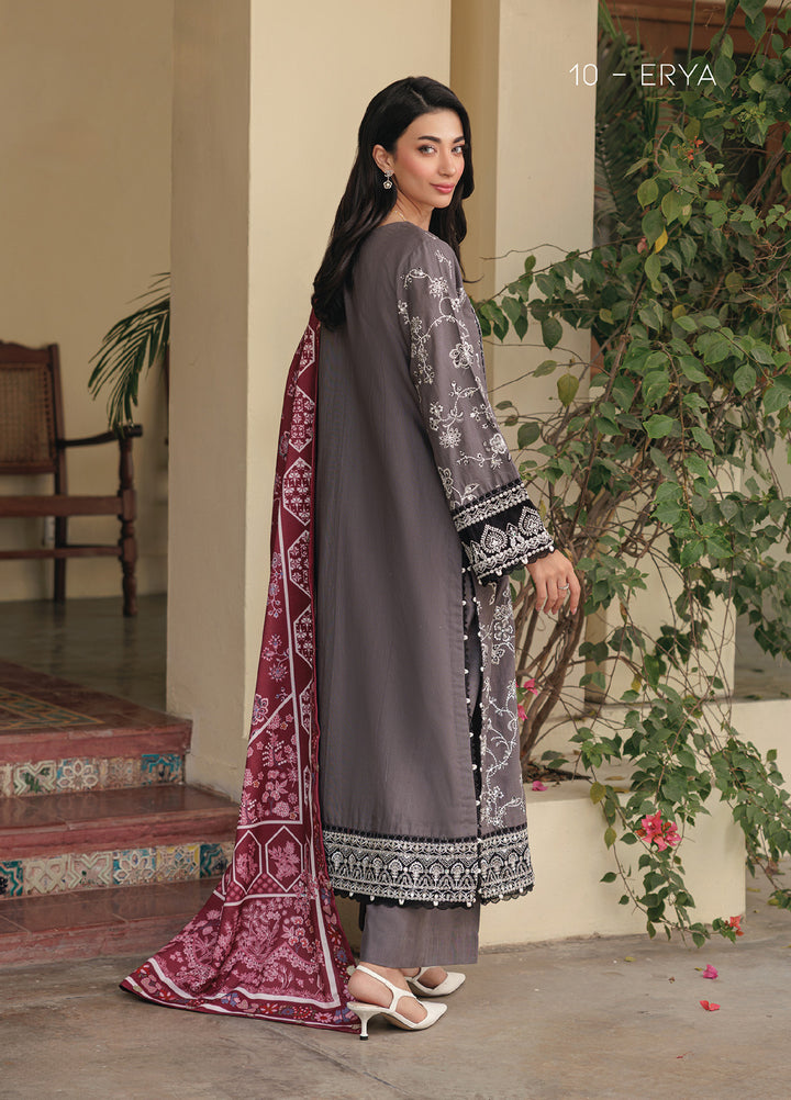 Xenia Unstitched Slub Khaddar Unstitched Embroidered Suits 3 Piece XE25SK D-10 Erya - Winter Collection