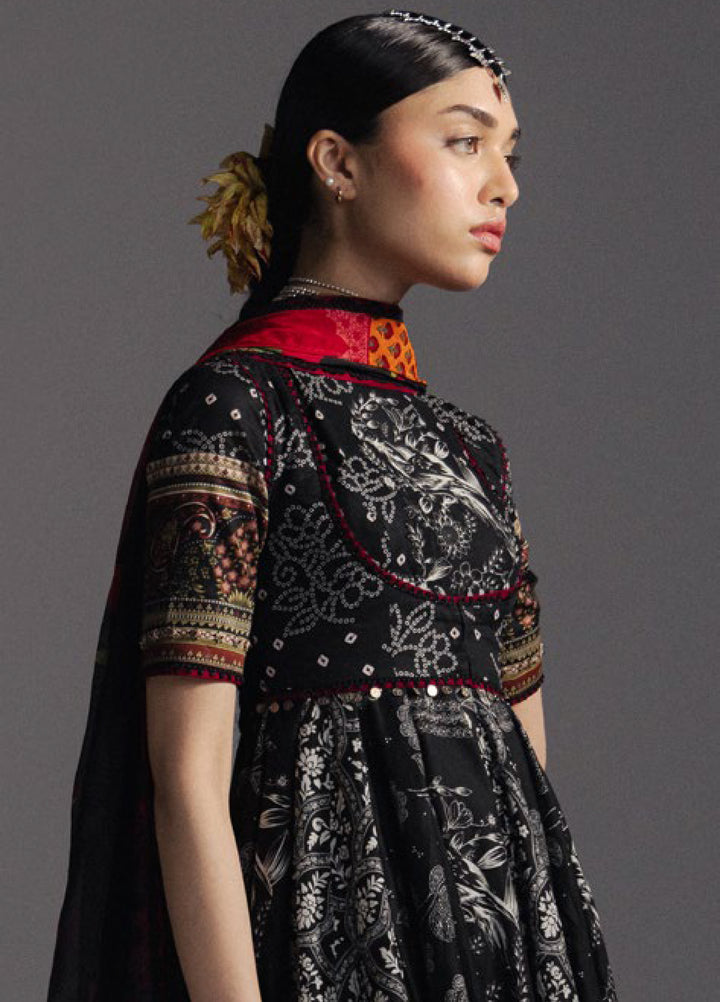 Anarkali by Zara Shahjahan Unstitched Embroidered Lawn 3 Piece Suit ZS26UAL D-01 SURK BAHAR - Eid Collection